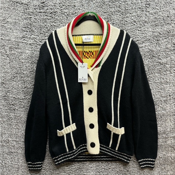 Women’s Monoki‎ “Ace of Cups” handmade cashmere cardigan sweater one size nwt